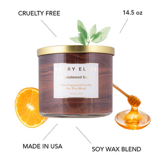 Perry Ellis Sandalwood Sage Candle 14.5 oz