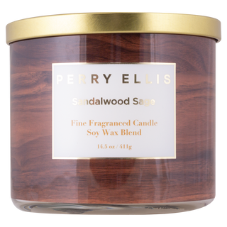 Perry Ellis Sandalwood Sage Candle 14.5 oz