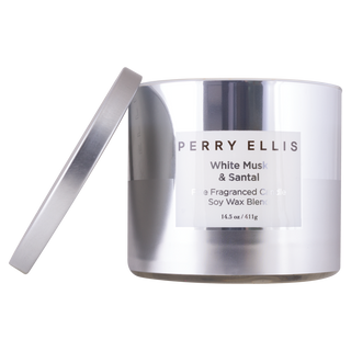 Perry Ellis White Musk + Santal Candle 14.5 oz